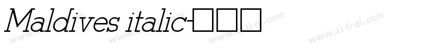 Maldives italic字体转换